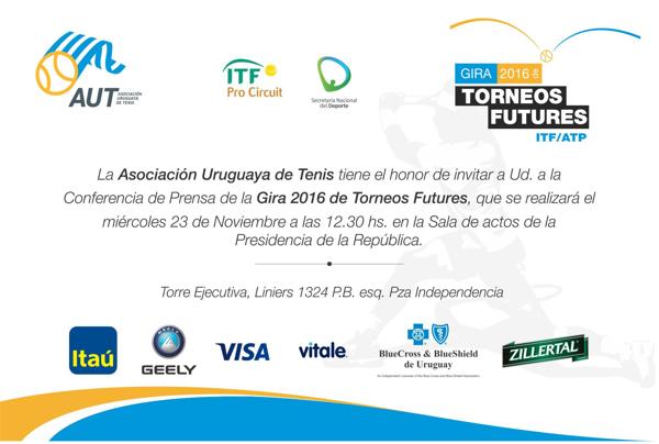 Invitación Gira 2016 de Torneos Futures Invitación Gira 2016 de Torneos Futures